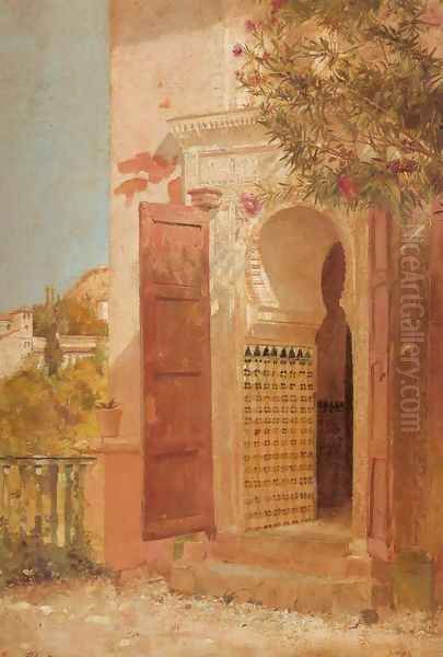 Moorish Doorway Oil Painting by Tom Roberts