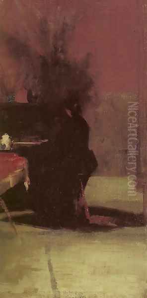 Woman at the Piano Oil Painting by Tom Roberts