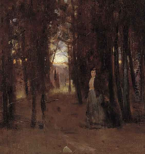 Twilight through the Forest Oil Painting by Tom Roberts