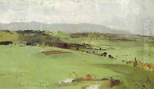 Across to the Dandenongs Oil Painting by Tom Roberts