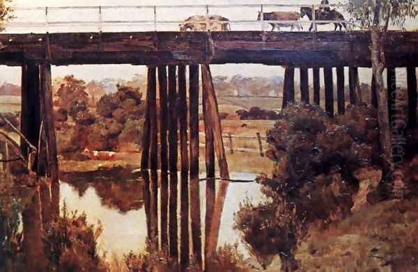 Winter Morning after Rain, Gardiner's Creek Oil Painting by Tom Roberts