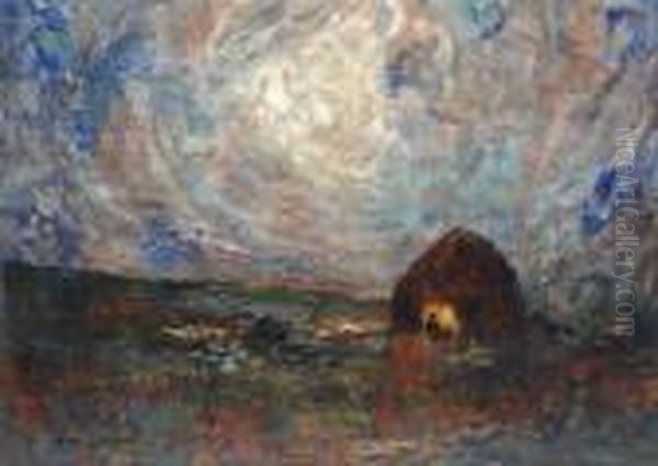 Pastorale Oil Painting by Plinio Nomellini