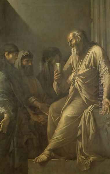 The Death of Socrates Oil Painting by Salvator Rosa