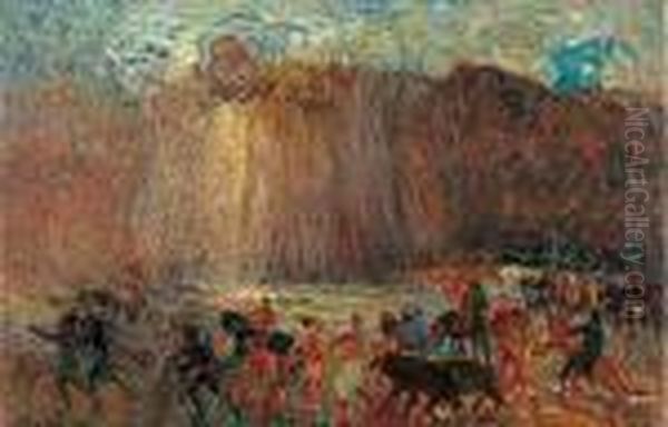 Dopo Il Diluvio Oil Painting by Plinio Nomellini