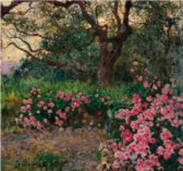 In Giardino Oil Painting by Plinio Nomellini