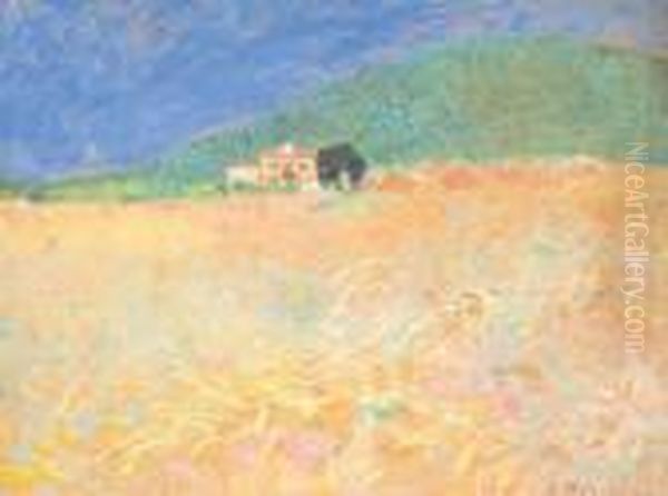 Campagna Assolata Oil Painting by Plinio Nomellini