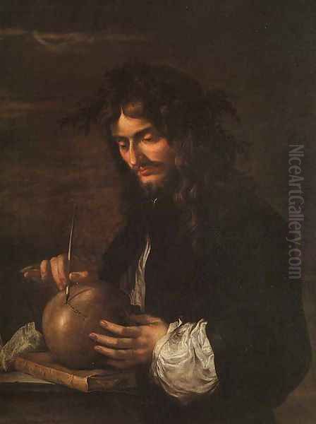 Self-Portrait Oil Painting by Salvator Rosa