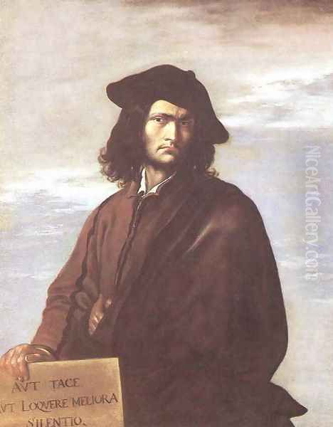 Self-portrait c. 1641 Oil Painting by Salvator Rosa