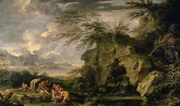 The Finding of Moses, 1660-1665 Oil Painting by Salvator Rosa