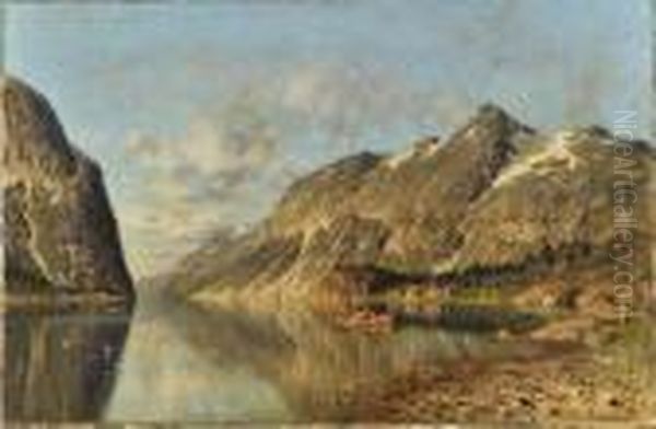 Vue De Fjord Oil Painting by Adelsteen Normann