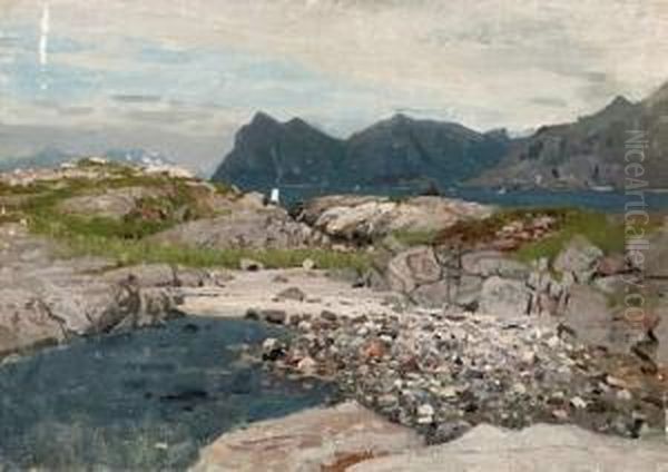 Danish Coast Oil Painting by Adelsteen Normann