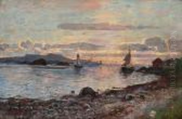 Coastallandscape Oil Painting by Adelsteen Normann