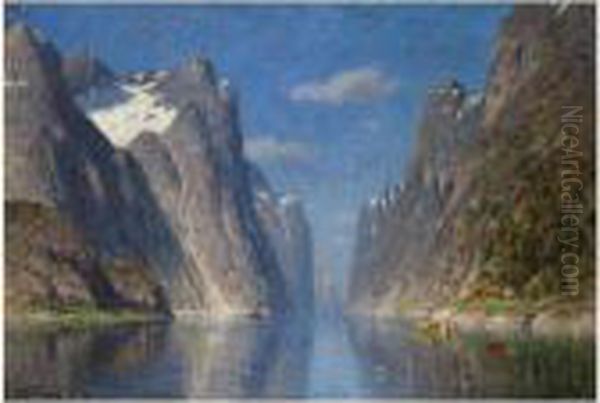 Spring On The Fjord Oil Painting by Adelsteen Normann