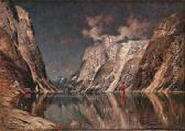 Le Fjord Oil Painting by Adelsteen Normann