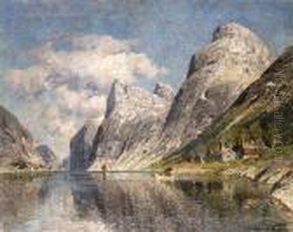 Hegyvideki To Oil Painting by Adelsteen Normann