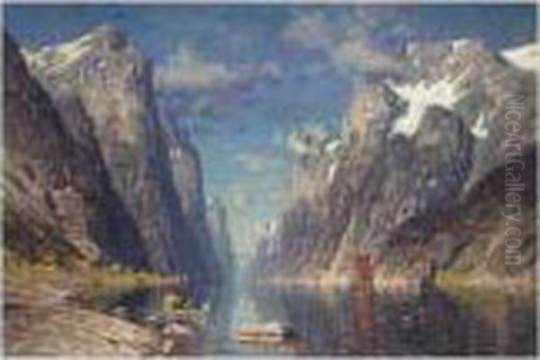 Fjorden (the Fjord) Oil Painting by Adelsteen Normann