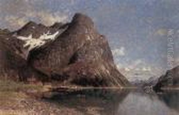 Fjordland Oil Painting by Adelsteen Normann