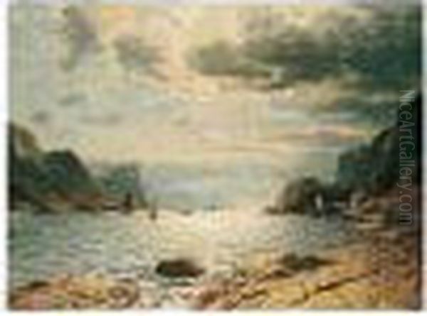 Over Fjorden (across The Fjord) Oil Painting by Adelsteen Normann