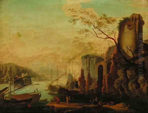 Marina delle Torri Oil Painting by Salvator Rosa