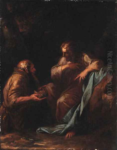 The Temptation of Christ Oil Painting by Salvator Rosa