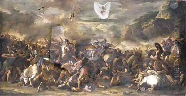 A cavalry battle 2 Oil Painting by Salvator Rosa