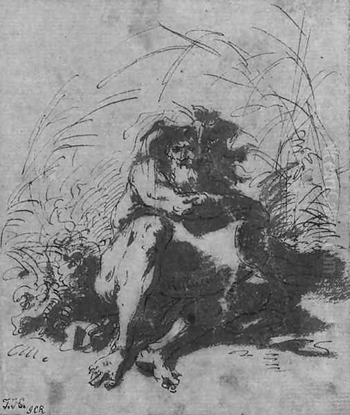 Untitled Oil Painting by Salvator Rosa