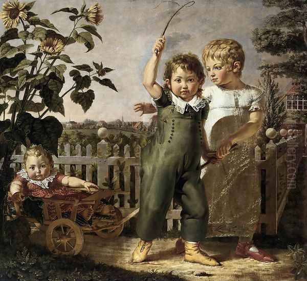 The Hulsenbeck Children 1805-06 Oil Painting by Philipp Otto Runge