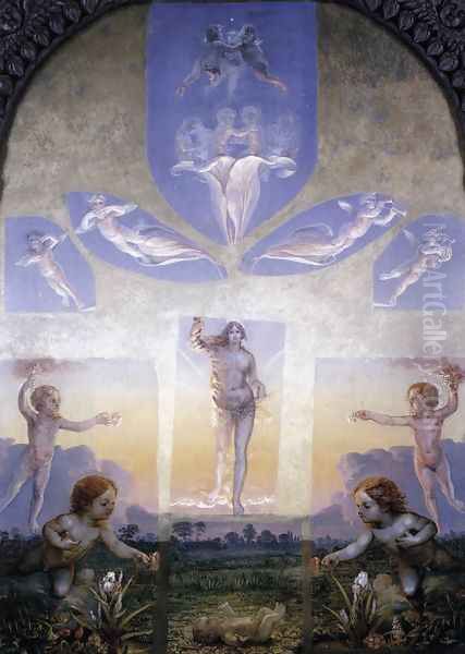 The Great Morning 1809-10 Oil Painting by Philipp Otto Runge