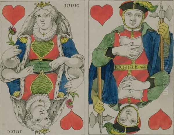 Design for playing cards, c.1810 Oil Painting by Philipp Otto Runge