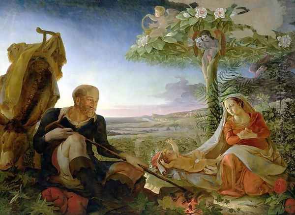 Rest on the Flight into Egypt, 1805-6 Oil Painting by Philipp Otto Runge