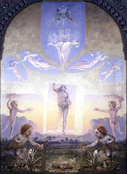 A study for the second version of The Morning, 1809 Oil Painting by Philipp Otto Runge