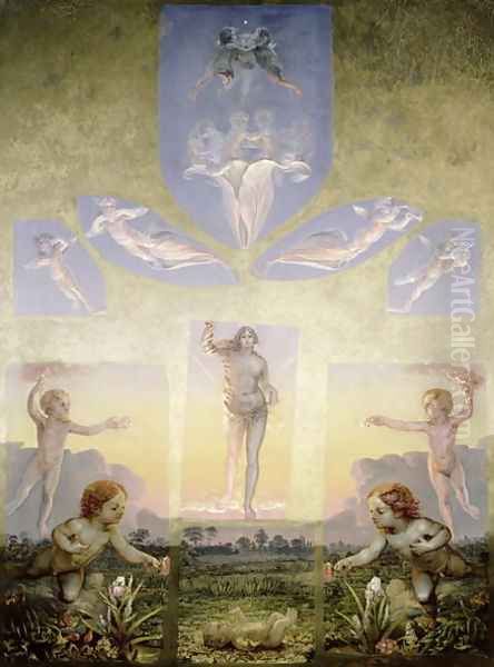 The Morning second version, c.1808-9 Oil Painting by Philipp Otto Runge