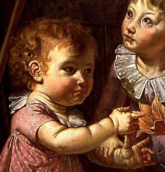 Detail of The Artists Parents, 1806 Oil Painting by Philipp Otto Runge