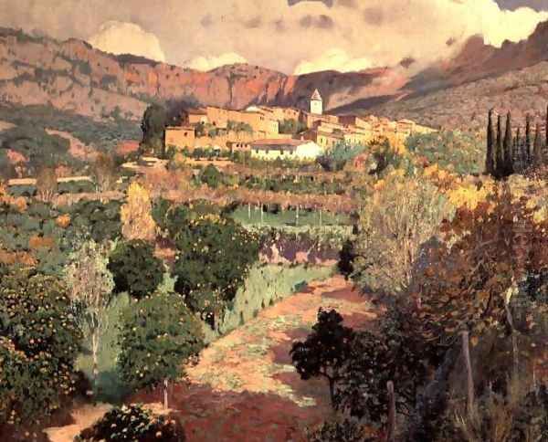 Soller, Majorca Oil Painting by Santiago Rusinol i Prats