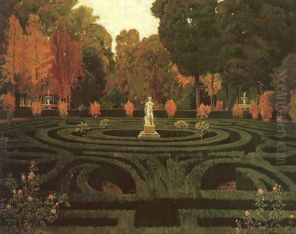 The Old Faun 1912 Oil Painting by Santiago Rusinol i Prats