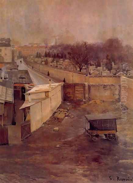 Cementerio de Montmartre Oil Painting by Santiago Rusinol i Prats