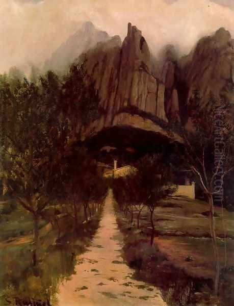 Monserrat 2 Oil Painting by Santiago Rusinol i Prats