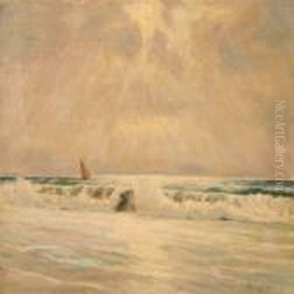 Breakers Oil Painting by Poul Friis Nybo