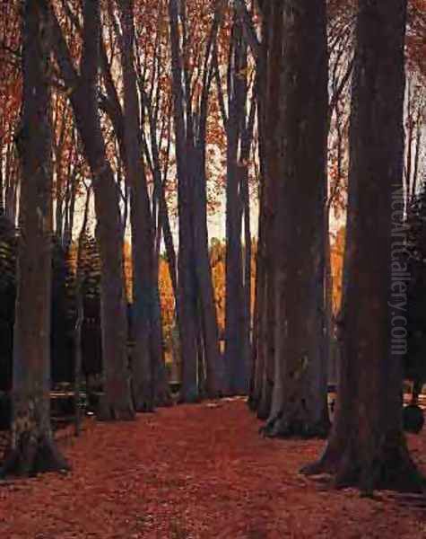 Arboles Oil Painting by Santiago Rusinol i Prats