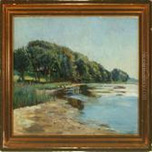 Coastal Scenery,summer Oil Painting by Poul Friis Nybo