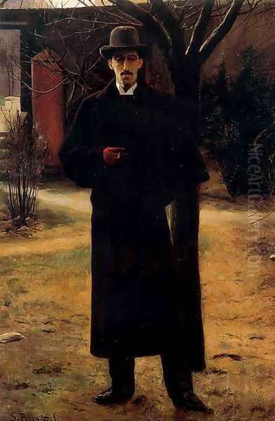 Retrato de Miguel Utrilllo 2 Oil Painting by Santiago Rusinol i Prats