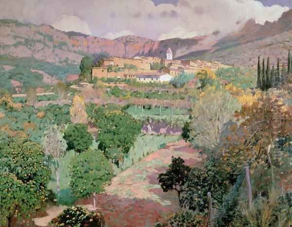 Soller, Majorca 2 Oil Painting by Santiago Rusinol i Prats