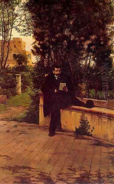 Retrato de Lluís Quer Oil Painting by Santiago Rusinol i Prats