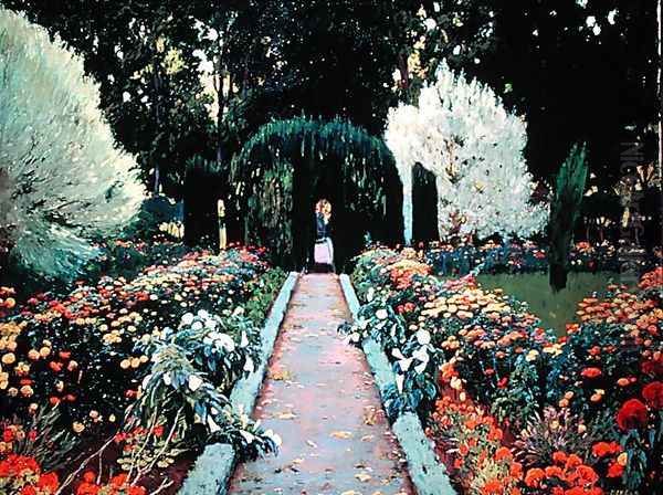 The Garden, 1908 Oil Painting by Santiago Rusinol i Prats