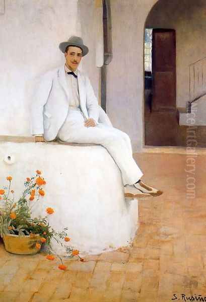 El señor Bofill de Sitges Oil Painting by Santiago Rusinol i Prats