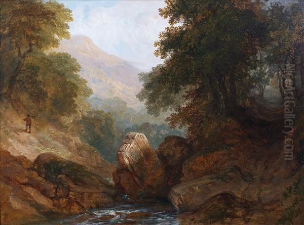 The Dargle,co. Wicklow Oil Painting by James Arthur O'Connor