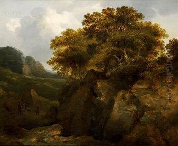 An Irish Glen (1836) Oil Painting by James Arthur O'Connor