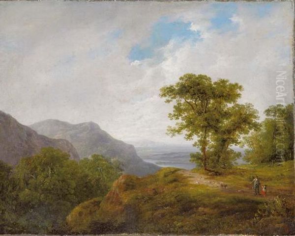 Landscape With Figures Oil Painting by James Arthur O'Connor