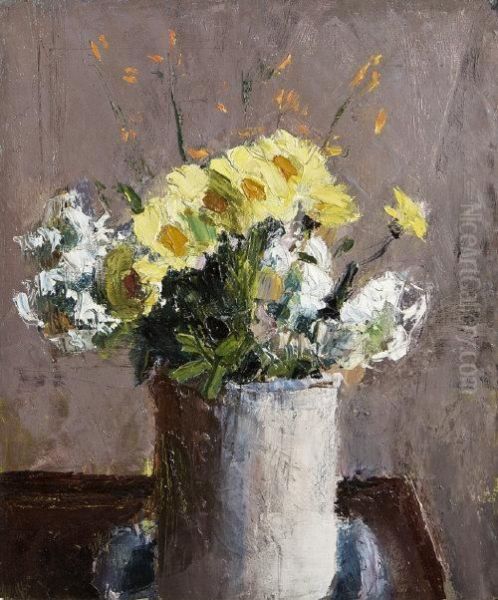 Flowers In A White Mug Oil Painting by Roderic O'Conor