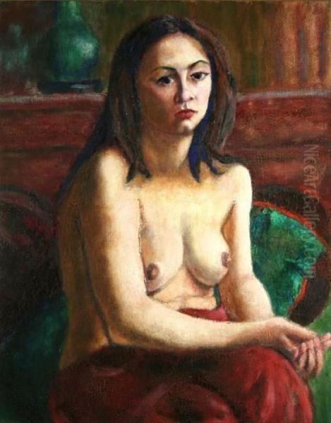 Seated Nude Oil Painting by Roderic O'Conor